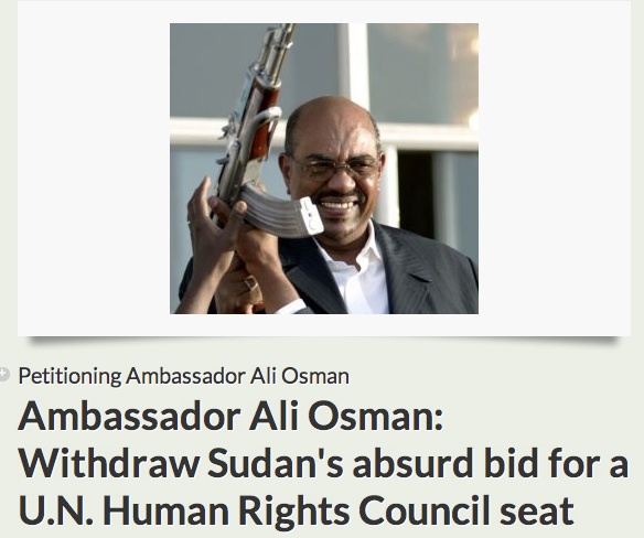 Stop Sudan’s Bid to the UN Human Rights Council